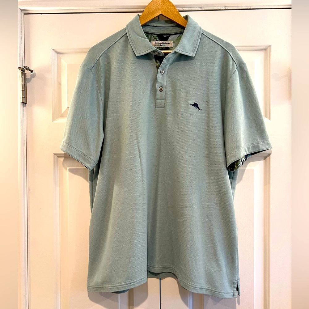 Men's Tommy Bahama Island Zone Sage Green Polo Shirt